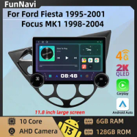 11.8 Inch Multimedia for Ford Fiesta 1995 - 2001 Focus MK1 1998 -2004 Car Radio 2 Din Android Stereo Carplay Autoradio Head Unit