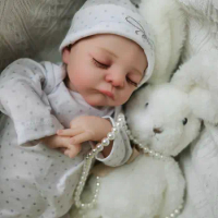 15 Inch Mick Handmade Kукла Pеборн Bebe Reborn Doll Painted Lifelike Lovely Reborn Baby Art Dolls Sleeping Dolls for Kids
