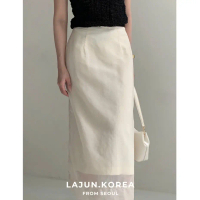 [LAJUN KOREA] Chân Váy Organza 2 Lớp Cao Cấp Form Suông Xẻ Sau Dài Vừa Thanh Lịch Hàn Quốc