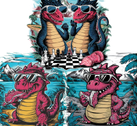 DINOSAURUS KEREN Sablon Setrika/Sablon DTF Printing Siap Press Kaos, Sweatshirt, Crewneck, Hoodie, T