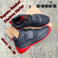 Sepatu Bola Basket Diadora Harier - Black - Basketball Shoes 39