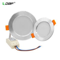 [DBF]Round Silver LED Recessed Downlight Dimmable 5W 7W 10W 12W SMD 5730 LED Ceiling Bedroom Kitchen Indoor LED Spot Lighting