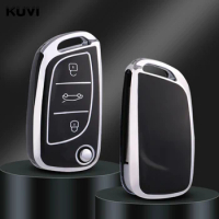 New TPU Car Flip Key Case Cover Shell Fob For Citroen C1 C2 C3 C4 C5 XSARA PICA For Peugeot 306 407 807 For DS DS3 DS4 DS5 DS6