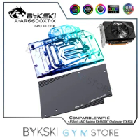Bykski RX6600XT Water Block For ASRock AMD Radeon RX 6600XT Challenger ITX 8GB, VGA Video Watercooling Cooler ARGB A-AR6600XT-X