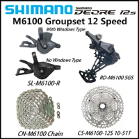 SHIMANO Deore M6100 1X12 Speed Derailleurs Groupset 12 Speed Shift Lever CN M6100 Chain Flywheel RD Cassette 12S 12V 51T