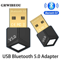 GRWIBEOU Bluetooth USB 5.0 Adapter for Computer Bluetooth Dongle USB Bluetooth PC Adapter Bluetooth Receiver Transmitter