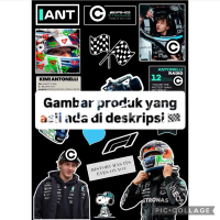Sticker Formula 1 Mercedes AMG Petronas Kimi Antonelli | 17 Pcs Vinyl Waterproof