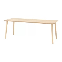 LISABO 桌子, 實木貼皮 梣木, 200x78 公分