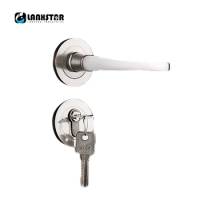 Wholesale Brushed Nickel Zinc Alloy Lock Indoor Handle Spilit Locks Room Mute Lockset Safety Lockset Door-lock