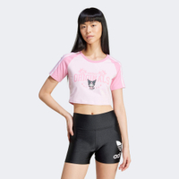 【adidas】ADIDAS ORIGINALS X HELLO KITTY KUROMI 短袖上衣 粉紅色  JH0570