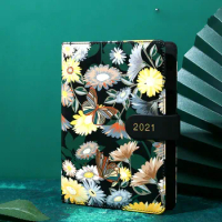 2021 B6 Agenda Planner Cute Notebook Scrapbooking cute Journal Note Book Diary Flower Weekly Daily Time Management Planner