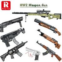 WW2 Military AWM Sniper Rifle M416 Assault Building Blocks Kar98K Rifle Army Weapons Bricks Can Fire Bullet Gun Toy For Kids