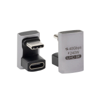 Penyesuai USB-C 240W Ultra-Pantas 360° – Pindahkan Data 40Gbps & Sokongan Video 8K