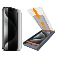 【YADI】Apple iPhone 15 Pro 6.1吋 水之鏡 AGC防窺滿版手機玻璃保護貼加無暇貼合機套組(防窺 全滿版)