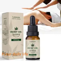 2Pcs 3000Mg Organic Hemp Oil Essential Hemp Seed Oil Herbal Drops for Pain Relief Reduce Anxiety Help Sleep Massage Oils 10Ml