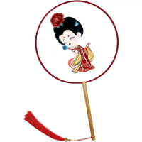 2026 Guzhen Xitang Wuzhen Embroidered Round Fan Ancient Style Suzhou Embroidery Fan Rainy Jiangnan W