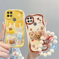 Sarung untuk OPPO A35 (A15 / A15s), anak patung krim, Sarung pelindung anti-jatuh, Haiwan comel, Sar