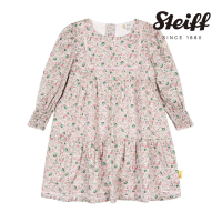 【STEIFF】熊頭童裝 花朵圖案長袖洋裝(洋裝)