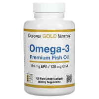 California Gold Nutrition, Omega-3,  Premium Fish Oil, Fish Gelatin Softgels