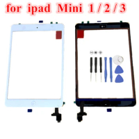 1Pcs New Touch screen for iPad Mini 3 A1599 A1600 Touch Glass Screen Digitizer With IC Flex for iPad Mini 1 2 A1432 A1454 A1489