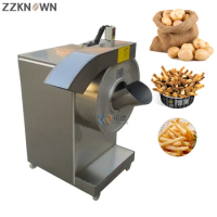 Electric French Long Strip Potato Fries Machine Potato Peeling Cutting Potato Chip Plant Stainless Steel