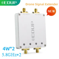 EDUP Signal Booster Dual 5.8GHz Channel Drone Signal Extender Dual 4W Channel Plug and Play High Power WiFi Extender Booster