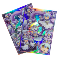 60PCS Holographic Sleeves YUGIOH Card Sleeves Illustration Anime Protector Card Cover for Board Games Trading Cards 63x90mm
