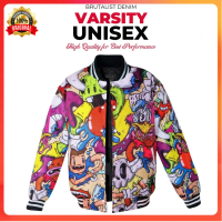 Jaket Baseball Varsity Jacket Pria Wanita Keren Kekinian Original Distro Terbaru Motif Printing Prem