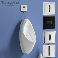 Torayvino Luxury Bathroom Fixture Accessories Toilet Automatic Sensor Urinal Flush Valve Faucet Wall Mouned Toilet Urinals Parts