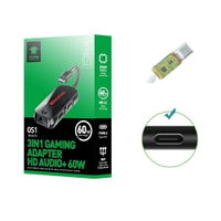 【3合1耳機轉接器】Plextone 適用 Moto Edge 50 Pro Fusion 充電 音頻轉換器
