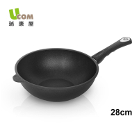 【瑞康屋UCOM】德國黑魔法不沾鍋-炒鍋單柄(28cm無蓋)