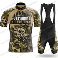 Veteran Cycling Team Cycling Jersey Set Retro Cycling Clothing Kits Men Road Bike Shirts Suit Bicycle Bib Shorts MTB Sportswear