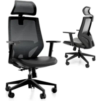 Office Chair Silent Wheel - Black Mesh Task Chair With Adjustable Armrest Computer Armchair Lumbar Headrest Gaming Desk Student