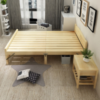 實木床雙人床臥室床松木折疊床單人床戶外行軍床陪護床簡易實木床