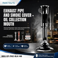IMATSU'S BBQ Exhaust Fan 4 Inch Hitam Penghisap Asap Grill Dinding Ventilasi Dapur Tanpa Blower
