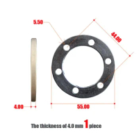 2/4/5mm E-Bike Electric Scooter Brake Pads Spacer Six Holes Disc Washer Wheel For 10 12 Inches Ebike E-scooter Brake Pads Refit