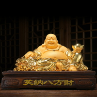 大號彌勒佛像擺件招財臥佛店鋪供奉笑佛像大肚彌勒佛家用客廳財位