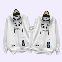 Unisky Sweater Pasangan Switer Hoodie Motif Panda Size M L XL XXL Unisex Polos Cocok Untuk Kapelan C