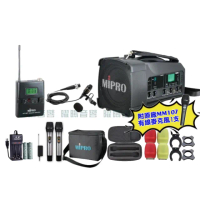 【MIPRO】MIPRO MA-100 單頻UHF無線喊話器擴音機 教學廣播攜帶方便(麥克風多型式 加碼超多贈品)