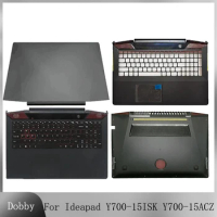 New Laptop 3D LCD Back Cover Original For Lenovo Ideapad Y700-15 Y700-15ISK Y700-15ACZ Palmrest Upper Cover Bottom Case Black