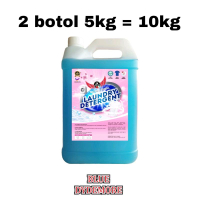 SABUN DOBI 10KG 2 botol 5KG WANGI+PELEMBUT+ANTIBAKTIRIA 10KG LIQUID LAUNDRY DETERGENT HIGH QUALITY S