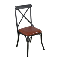 《Chair Empire》工業風餐椅/復古餐椅/鐵管餐椅/皮椅墊/書桌椅/休閒椅/扶手椅/交叉背餐椅/鐵椅