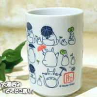 真愛日本 龍貓撐傘 日本製 手繪人物 陶瓷 大湯吞杯 壽司杯 茶杯 水杯 直身 杯 日本帶回 4990593239146