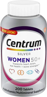 善存 - Centrum銀善存女士50+ 全效多種維他命及礦物質200粒 Silver Women 維他命C免疫力 GSK 新舊包裝隨機發貨