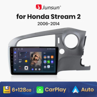 Junsun V1 AI Voice Wireless CarPlay Android Auto Radio for Honda Stream 2 2006 - 2014 4G Car Multimedia GPS 2din autoradio