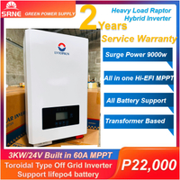 24523000 w inverter 24v toroidal 60A MPPT hybrid off grid 3kw/24v LVTOPSUN2555