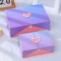 Creative Double Door Gift Box Valentine's Day High-end Flip Box Large Gradient Gift Packaging Box with Hand Gift Box