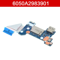 6050A2983901 For HP 14-CK 14-CM 240 G7 Laptop Notebook SD Card Reader USB Port Board W/ Cable L23186-001