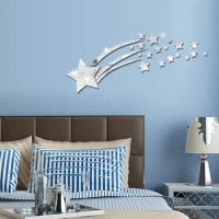 MEYA Star acrylic mirror wall stickers For home child bedroom wall stickers deco ceiling wall decoration