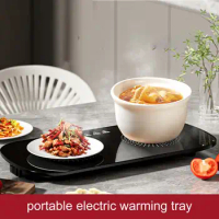 New 220V Food Heating Tray Fast Heating Electric Warming Tray Smart Thermostat Heating Plate Kitchen Food Warmer Home Appliances